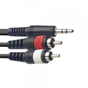 Stagg SYC6/MPSB2CM E  6m 1 x Mini Stereo Jack / 2 x RCA Male Y Splitter Cable